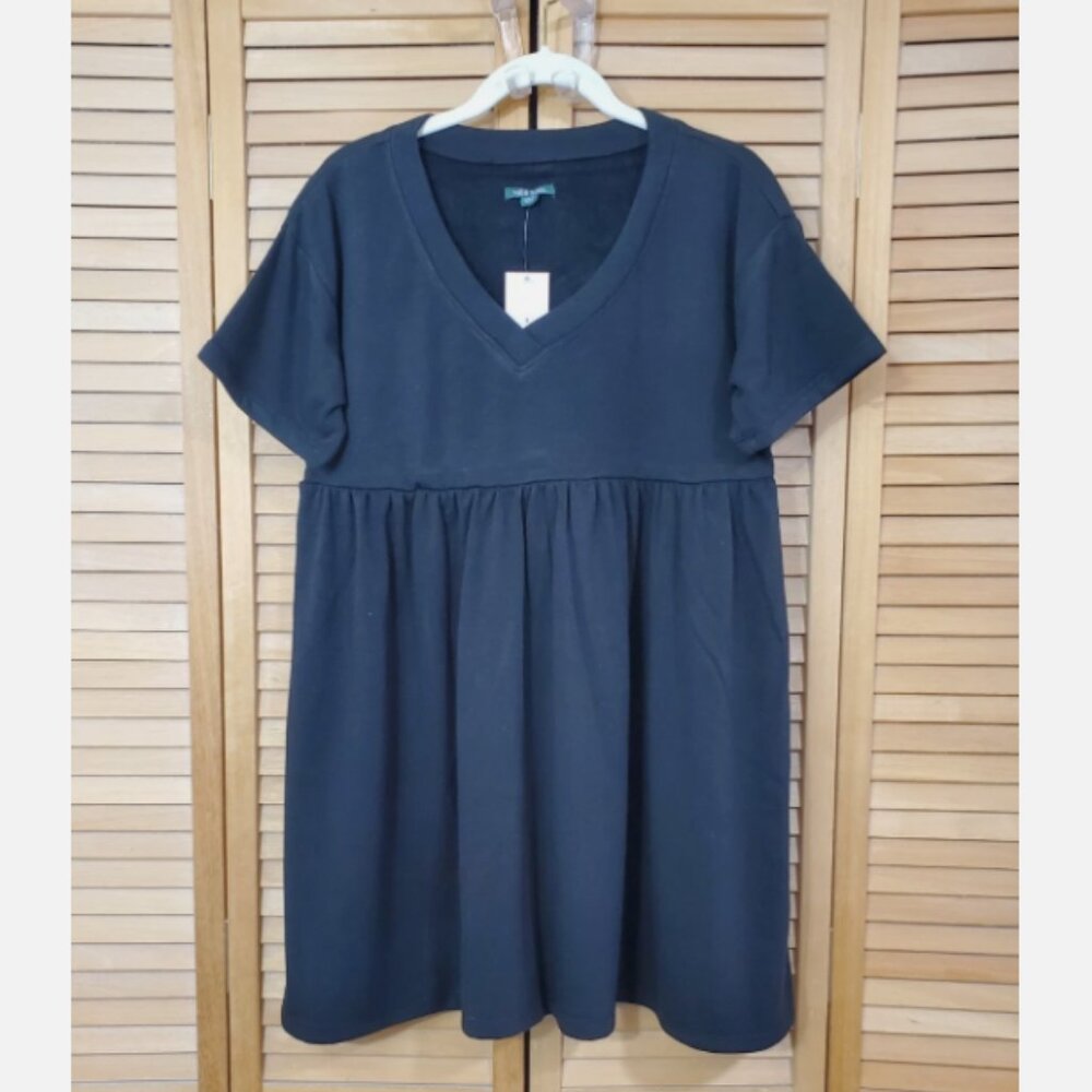 Wild Fable Black Babydoll Sweatshirt Dress Size S - Picture 5 of 7